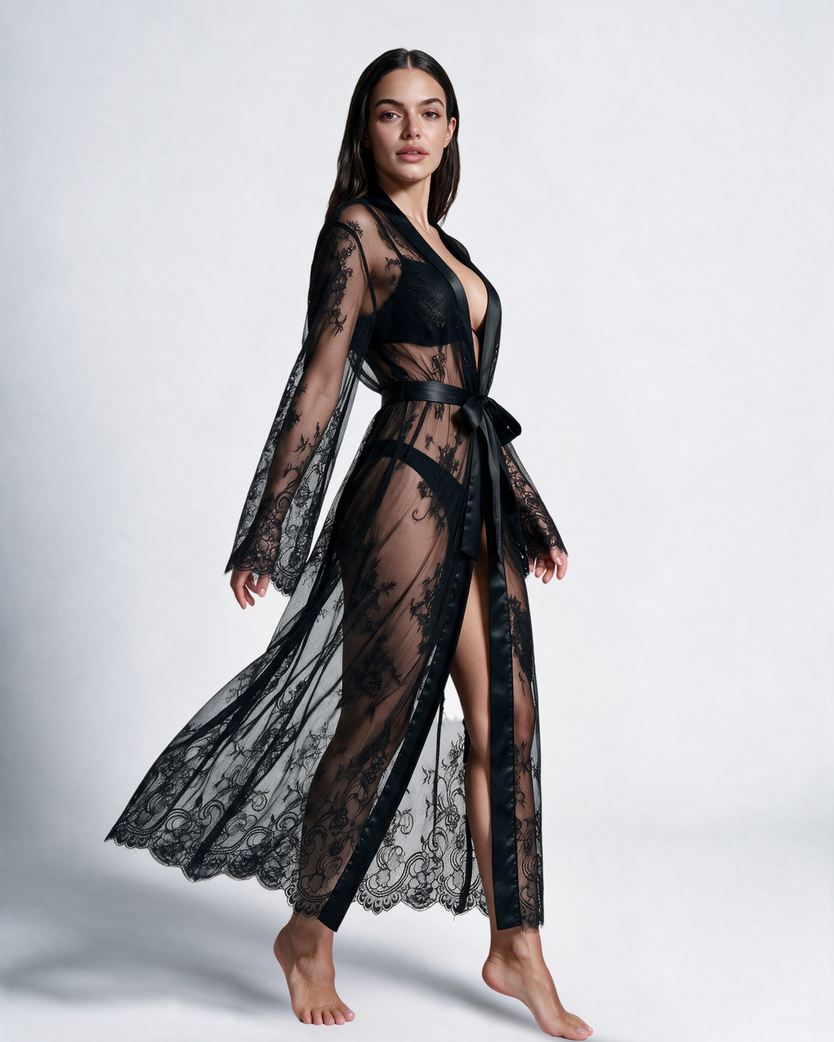 The Nocturne Lace Negligee